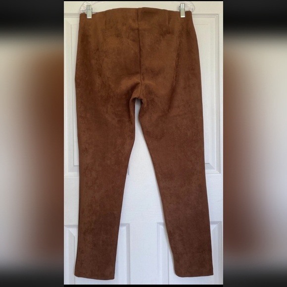 Chaps Brown Suede Material Pants_small - Picture 3 of 7